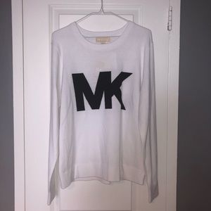 BLACK AND WHITE MICHAEL KORS LONG SLEEVE SWEATER